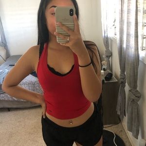 Red Hollister Halter Top
